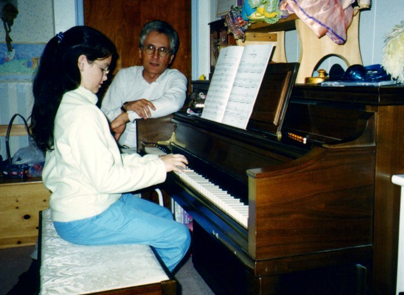 Teaching piano (Pittsburgh, Pennsylvania: November 2000)