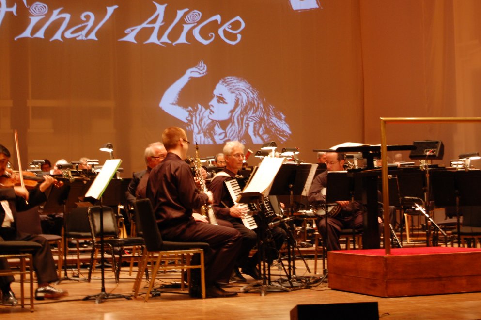 Musicians warming up before opening night concert