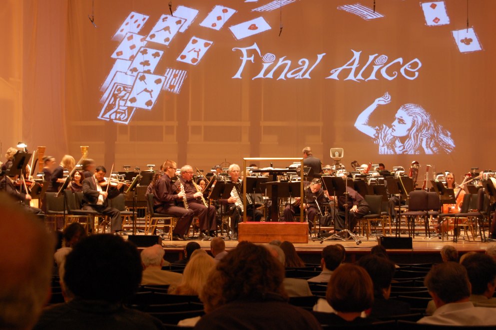 Musicians warming up before opening night concert