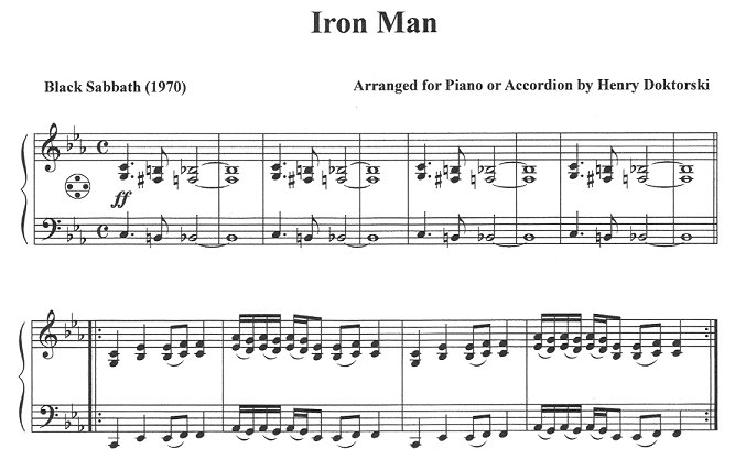 Alto Saxaphone Notes For Iron Man 62